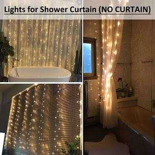 solhice Fairy Lights for Shower Curtain 72 x 72 inches Battery Operated waterproof christmas Curtain string Lights with 10 h - Image 5