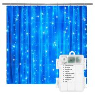 solhice Fairy Lights for Shower Curtain 72 x 72 inches Battery Operated waterproof christmas Curtain string Lights with 10 h