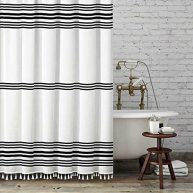 Seasonwood Farmhouse Shower Curtain White Shower Curtain Shower Bathroom