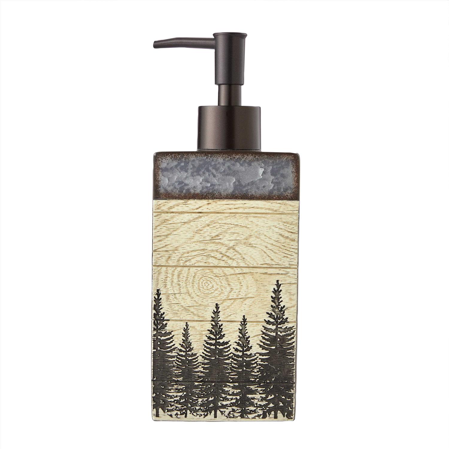 Skl Home Rustic Resin Aspen Lodge Soap Dispenser