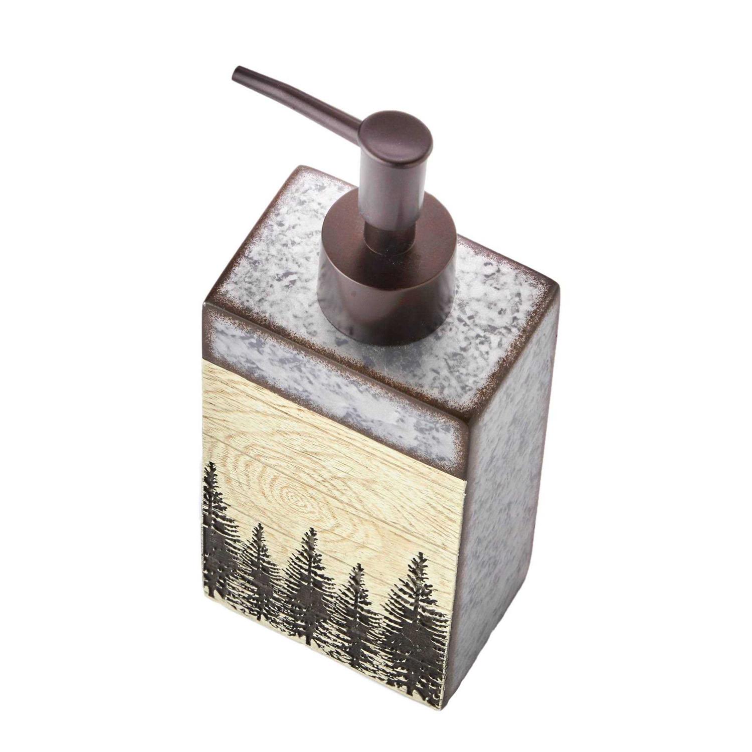Skl Home Rustic Resin Aspen Lodge Soap Dispenser - Image 3