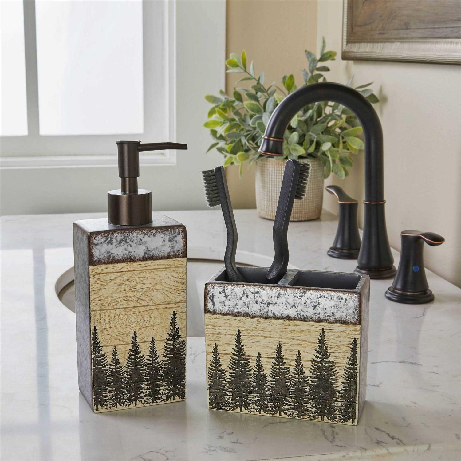 Skl Home Rustic Resin Aspen Lodge Soap Dispenser - Image 4
