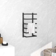 vidaXL Towel Rack Black 9.4×4.7×18.9 Steel