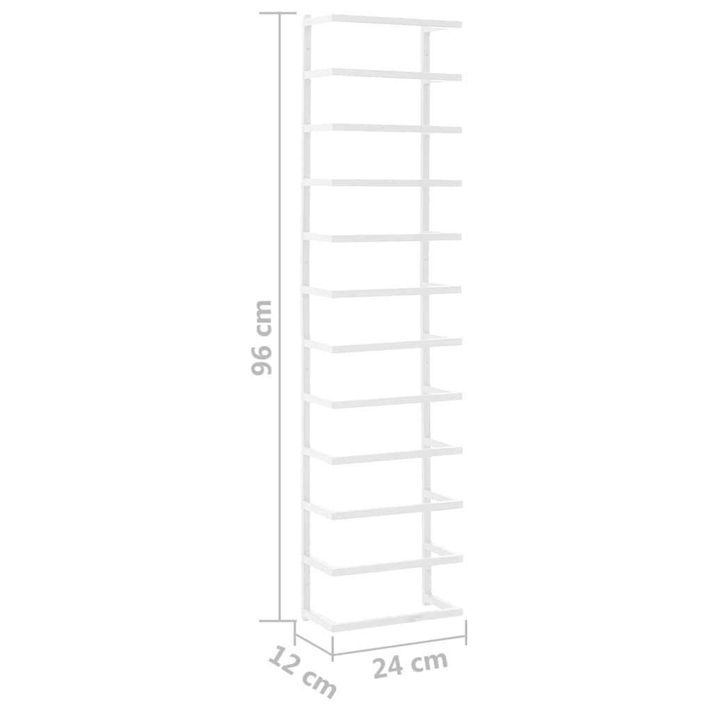 vidaXL Towel Rack Black 9.4×4.7×18.9 Steel - Image 2