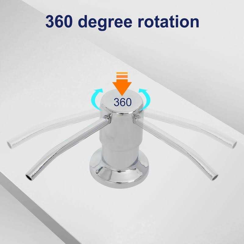 Soap Dispenser for Kitchen Sink Stainless Steel Built in Soap Dispenser Countertop Pump Head with 17OZ Large Liquid Bottle fit Kitchen Bathroom - Image 5