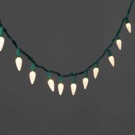 Wondershop LED C6 Faceted Christmas String Lights Green Wire