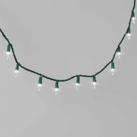 Wondershop 60ct LED Smooth Mini Christmas String Lights Warm White with Green Wire