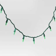 Wondershop 60ct LED Smooth Mini Christmas String Lights Warm White with Green Wire