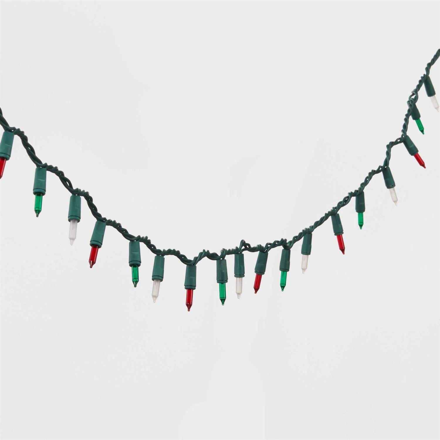 Wondershop 100ct Incandescent Smooth Mini Christmas String Lights Green Wire - Image 5