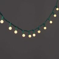 Wondershop 60ct LED Faceted Sphere Christmas String Lights Warm White with Green Wire