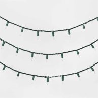 Wondershop 50ct Christmas Incandescent Mini String Lights Clear with Green Wire