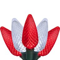 Wintergreen Lighting 24 C9 Red White LED Christmas Lights