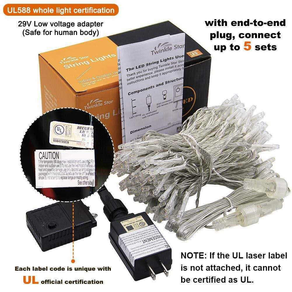 Twinkle Star LED String Lights Plug in String Lights 8 Modes Waterproof for Indoor Outdoor Christmas Tree Wedding Party Bedroom - Image 2