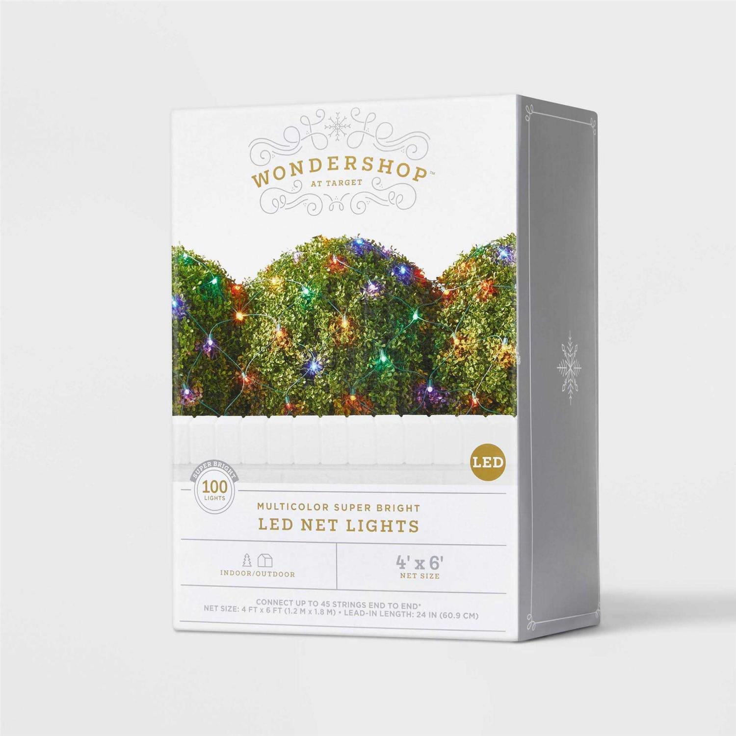 Wondershop 100ct LED Super Bright Smooth Sphere Christmas Net Lights - Image 5