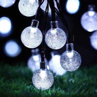 Useber Solar Lights Outdoor 24Ft 50LED Solar Garden Lights Waterproof Crystal Globe Indoor/Outdoor Fairy Lights Solar Lights Garden,Party
