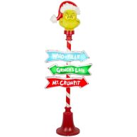 The Grinch Lamp Post Door Decoration with White LED Lights 882155