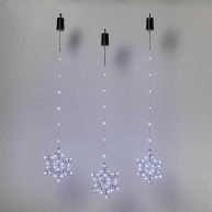 Wondershop 3pk Battery Operated LED Hanging Metal Snowflake Lights
