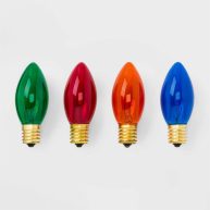 Wondershop 4ct Replacement Christmas Light Bulbs Red Green and Blue