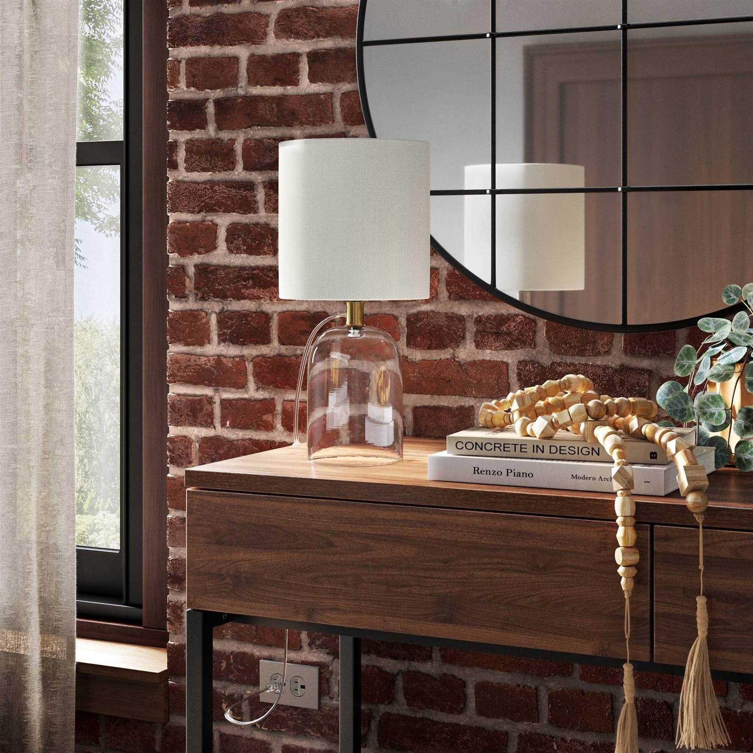 Threshold Glass Cylinder Mini Table Lamp Clear - Image 3