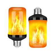 Y- Stop Led Flame Effect Fire Light Bulb Upgraded 4 Modes Flickering Fire Christmas Decorations Lights