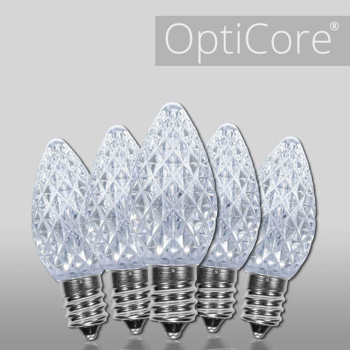 Wintergreen Lighting OptiCore C7 LED Christmas Light Bulbs