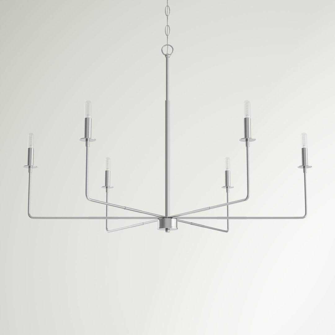 Three Posts™ Mager 6 Light Candle Style Classic Chandelier Finish - Image 2