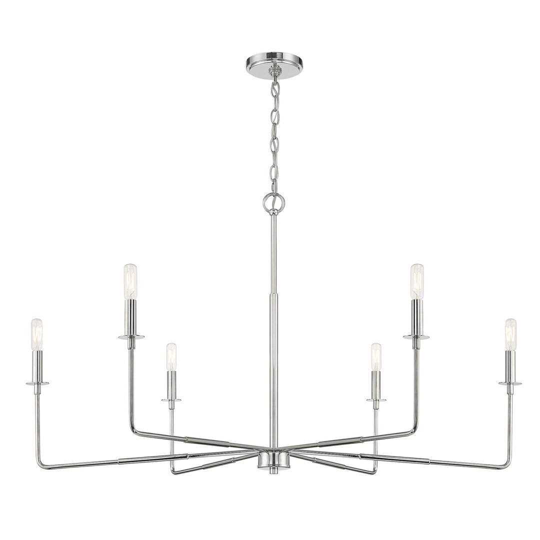 Three Posts™ Mager 6 Light Candle Style Classic Chandelier Finish - Image 5
