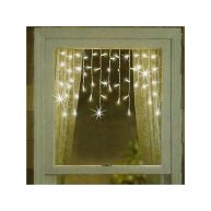 Sienna Set of 50 Twinkling & Shimmering Clear Window Curtain Icicle Lights