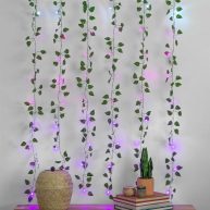 West & Arrow 5′ x 3.5′ LED Vine Curtain String Lights Ombre