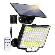 Solar Lights Outdoor 106 LED 3000LM Solar Powered Motion Sensor Flood Lights with Remote