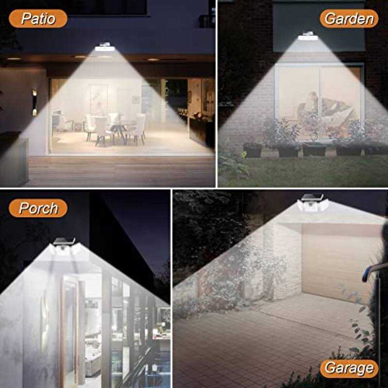 Solar Lights Outdoor 106 LED 3000LM Solar Powered Motion Sensor Flood Lights with Remote - Image 4