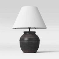 Threshold Large Ceramic Table Lamp Black