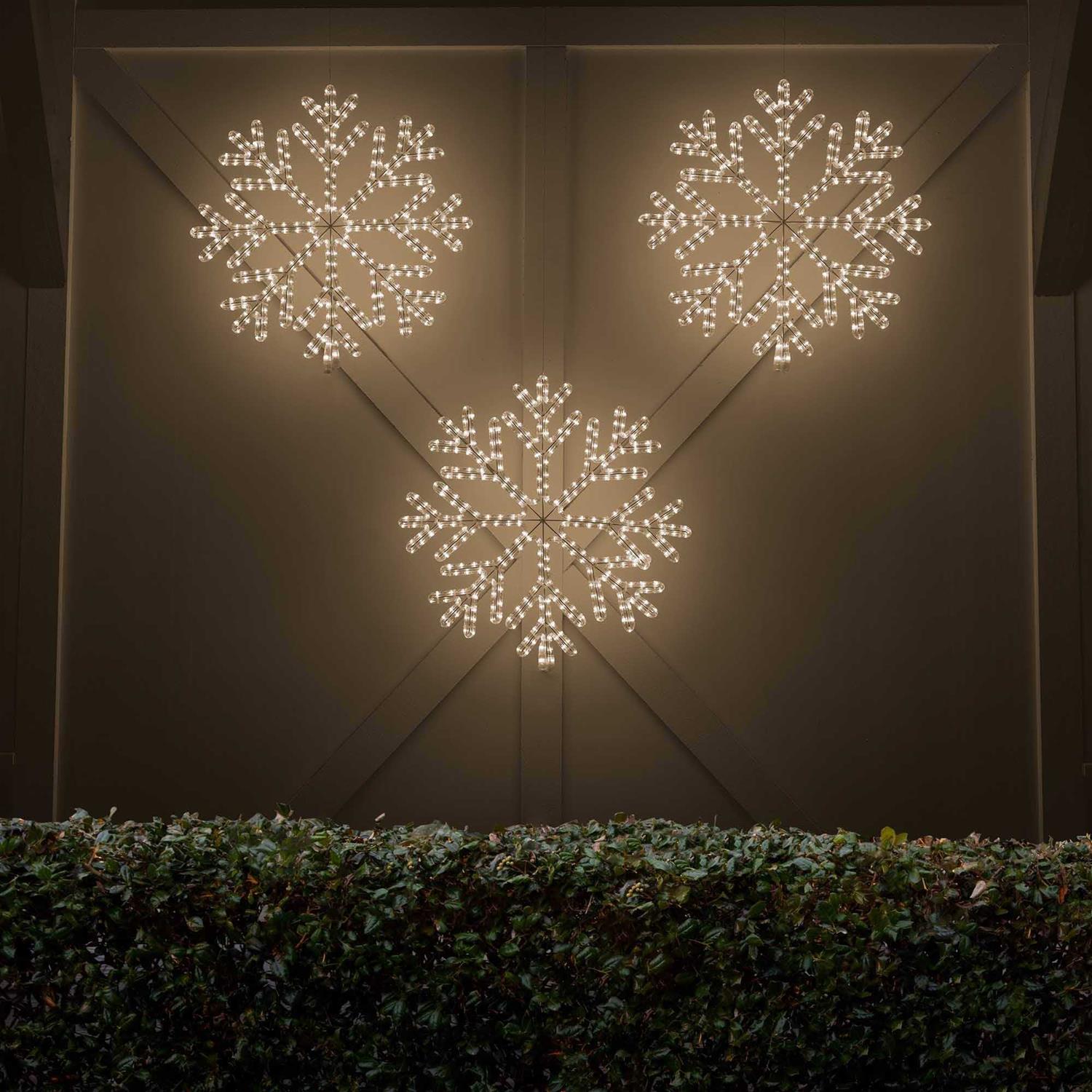 Wintergreen Lighting LED White 18 Point Hanging Snowflake Decor - Image 2