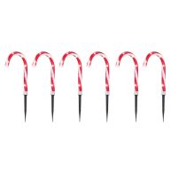 Winter Wonder Lane 10 Candy Cane Pathway Marker Light 6 Piece Set