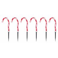 Winter Wonder Lane 10 Candy Cane Pathway Marker Light 6 Piece Set