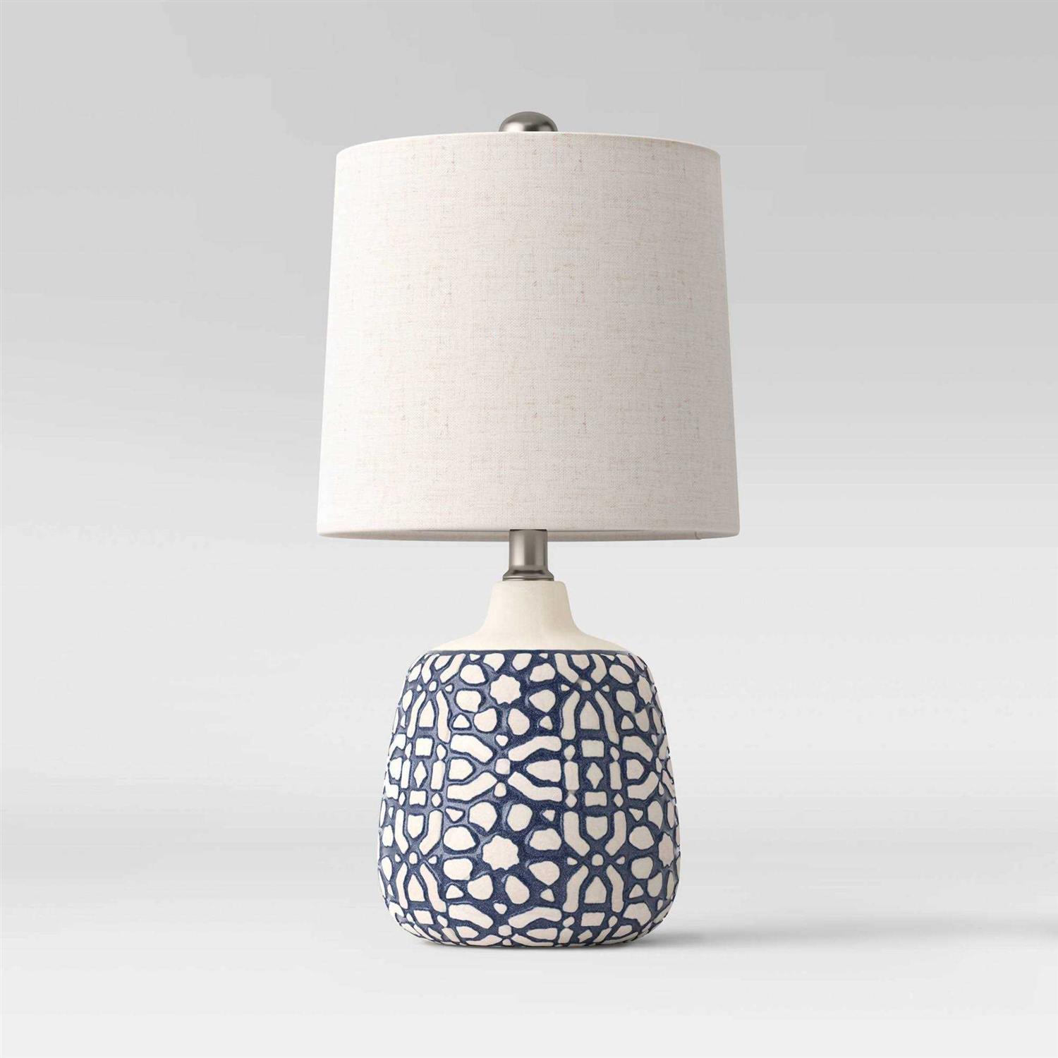 Threshold Assembled Ceramic Table Lamp Blue