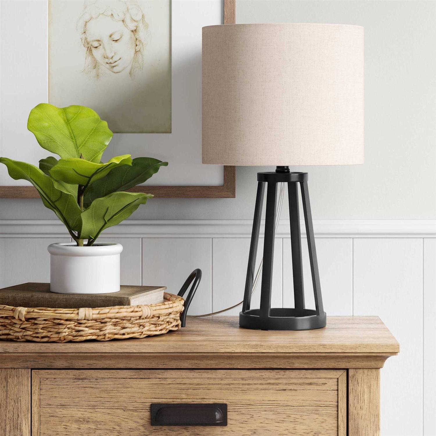 Threshold Medium Modern Industrial Assembled Table Lamp Black - Image 5