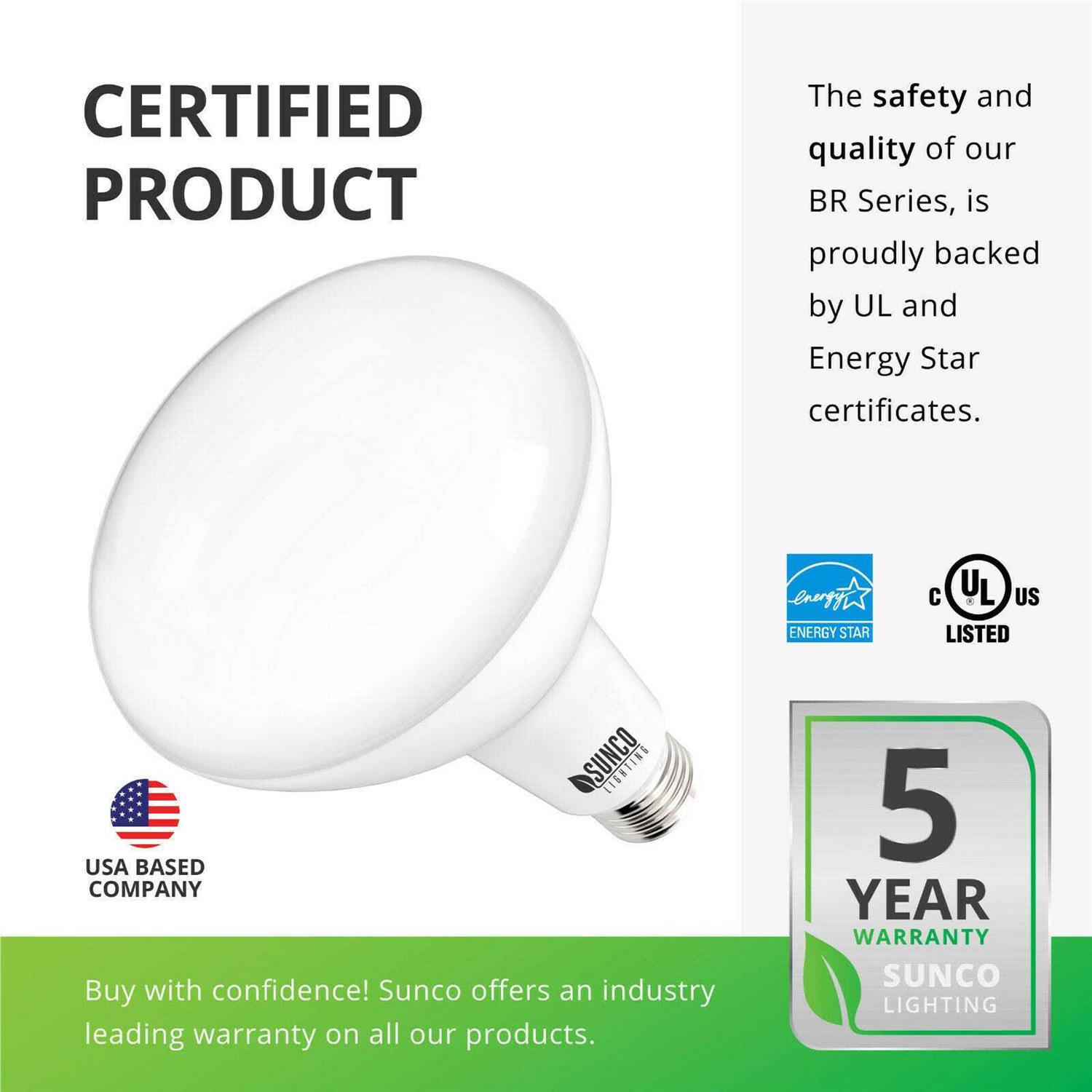 Sunco Lighting BR30 Dimmable Flood LED Light Bulb 11W - Image 2