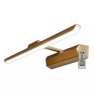 Westek Satin Gold 16 in. LED Swivel Picture Light with Remote Control