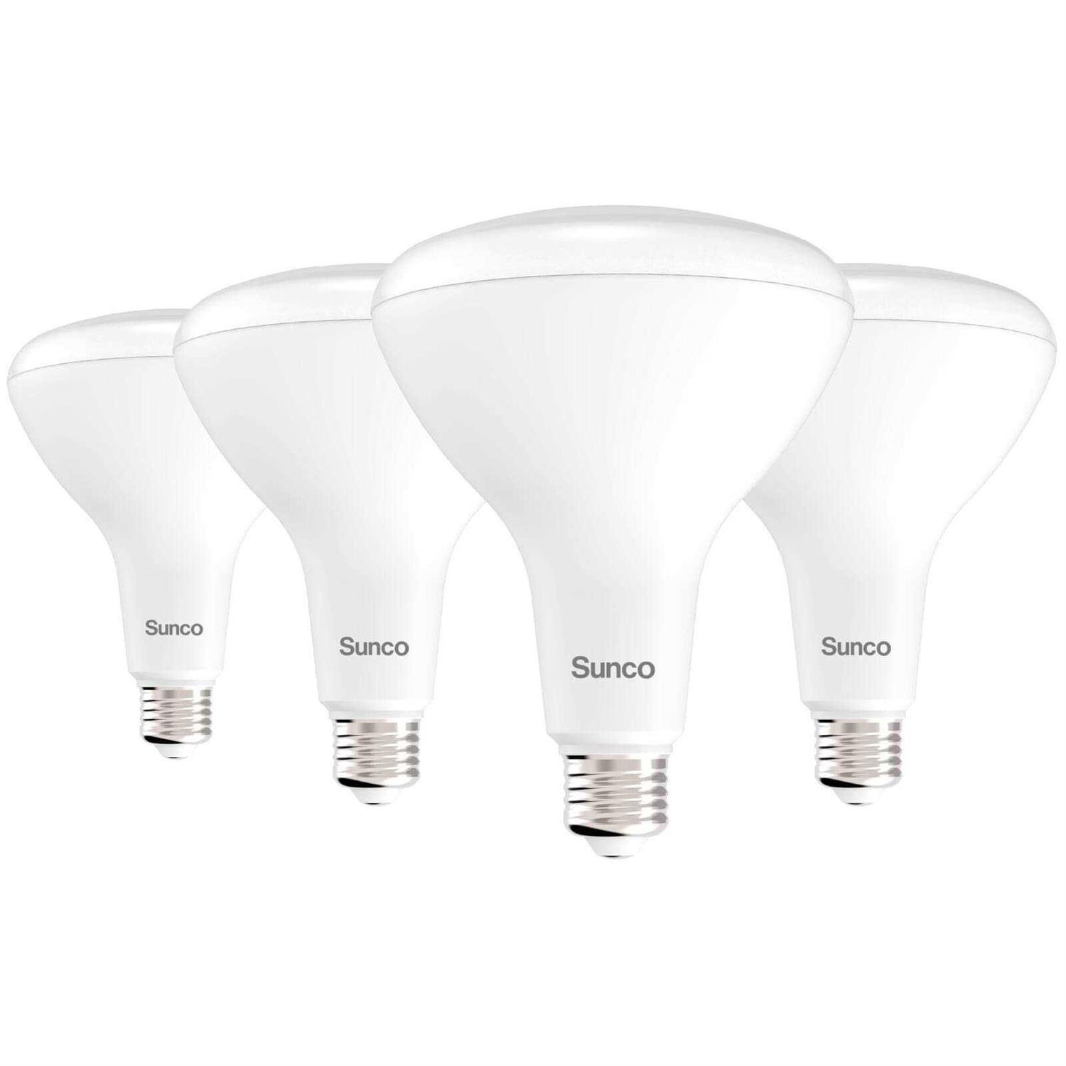 Sunco Lighting 8 Pack BR40 Dimmable Flood LED Light Bulb 17W