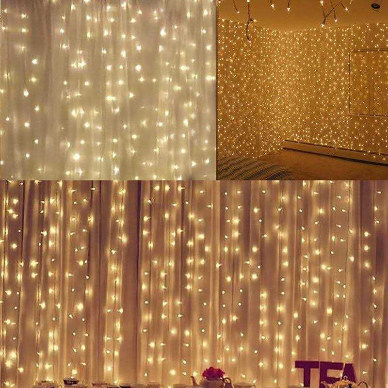 Solar Curtain Lights Outdoor,13ft x 3.3ft,8 Mode,200 Led,Solar String Lights for Pool Glass Fence Handrail Railing Eaves Wall Pavilion Wedding - Image 4