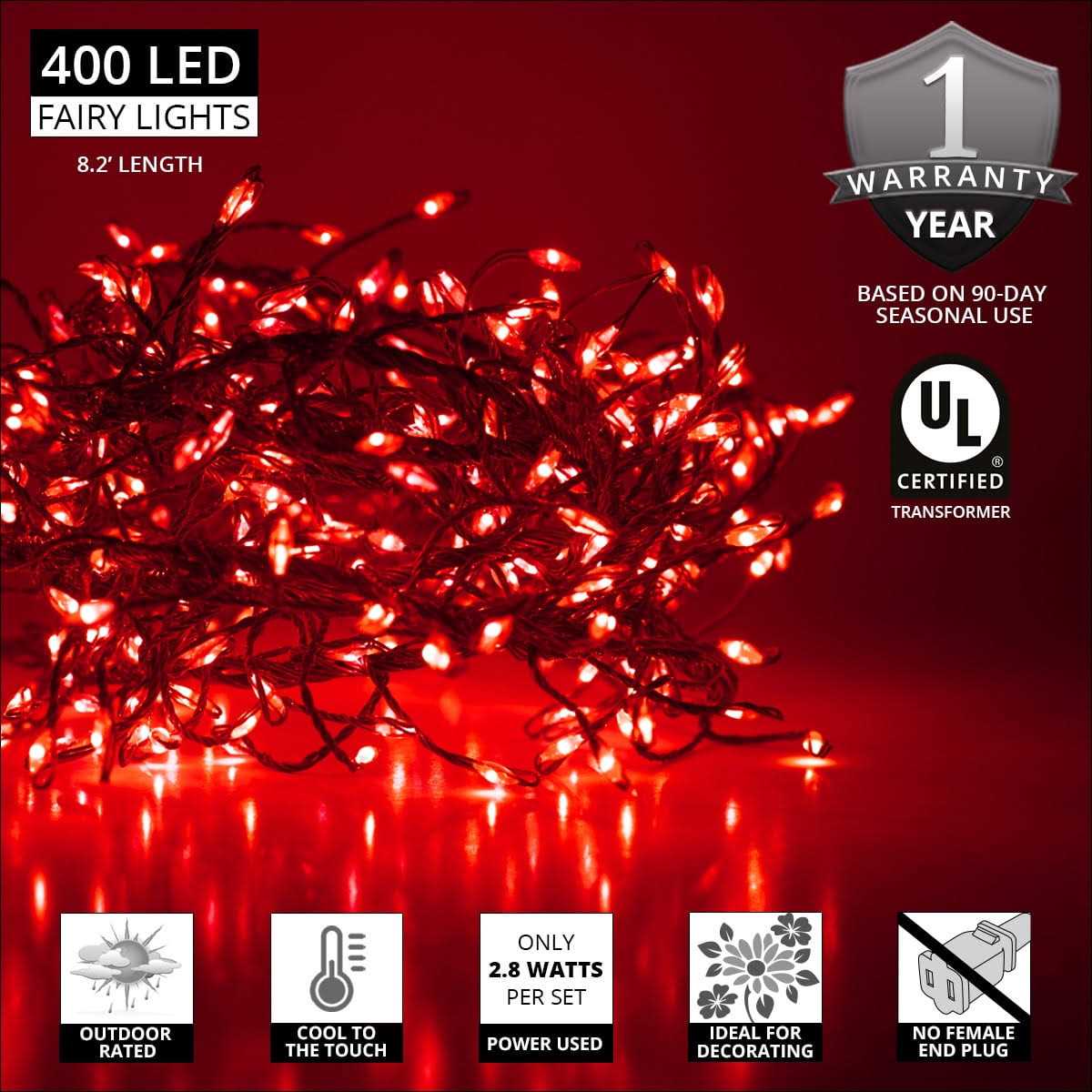 Wintergreen Lighting LED Cluster String Lights - Image 2