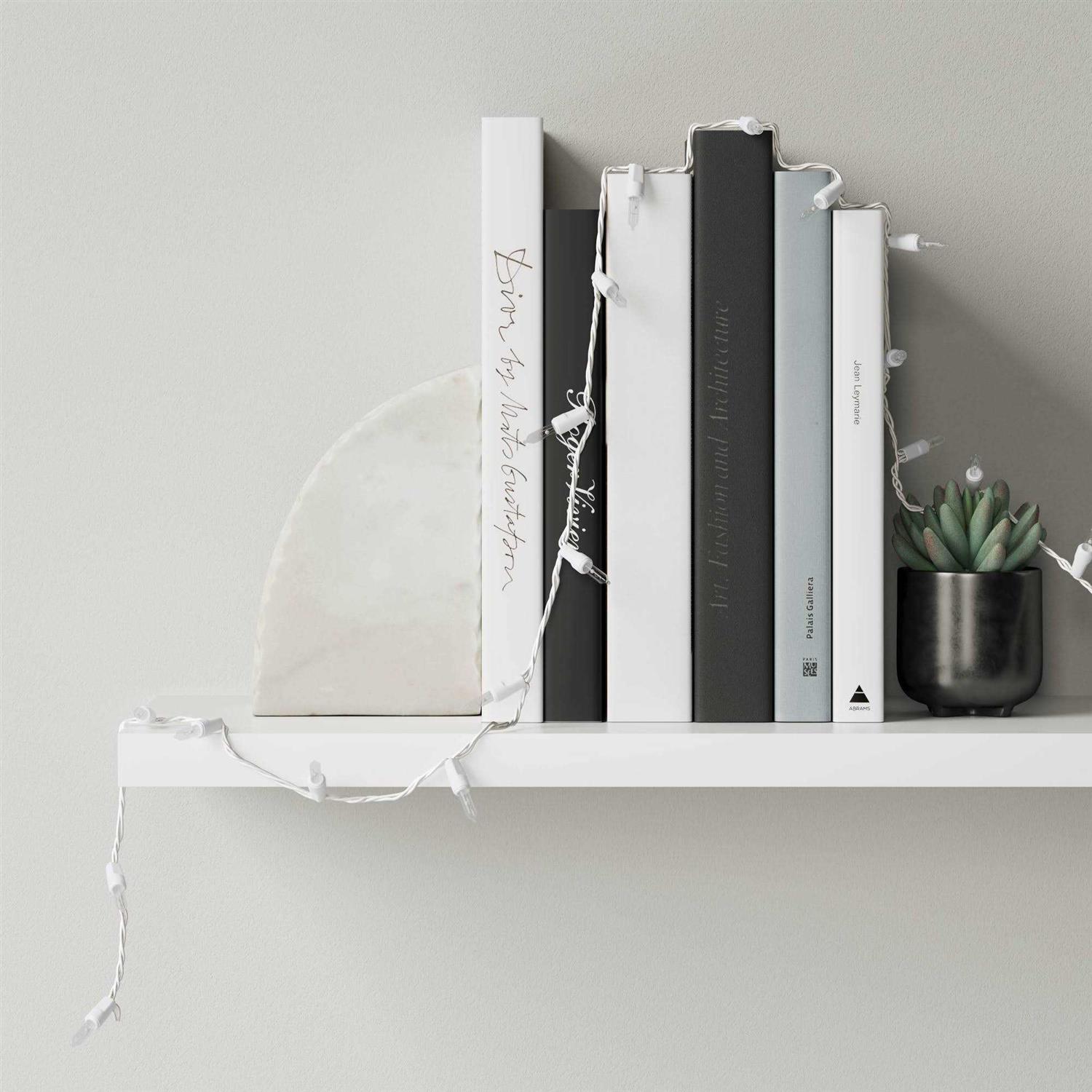 Room Essentials White Cord String Lights Clear - Image 3