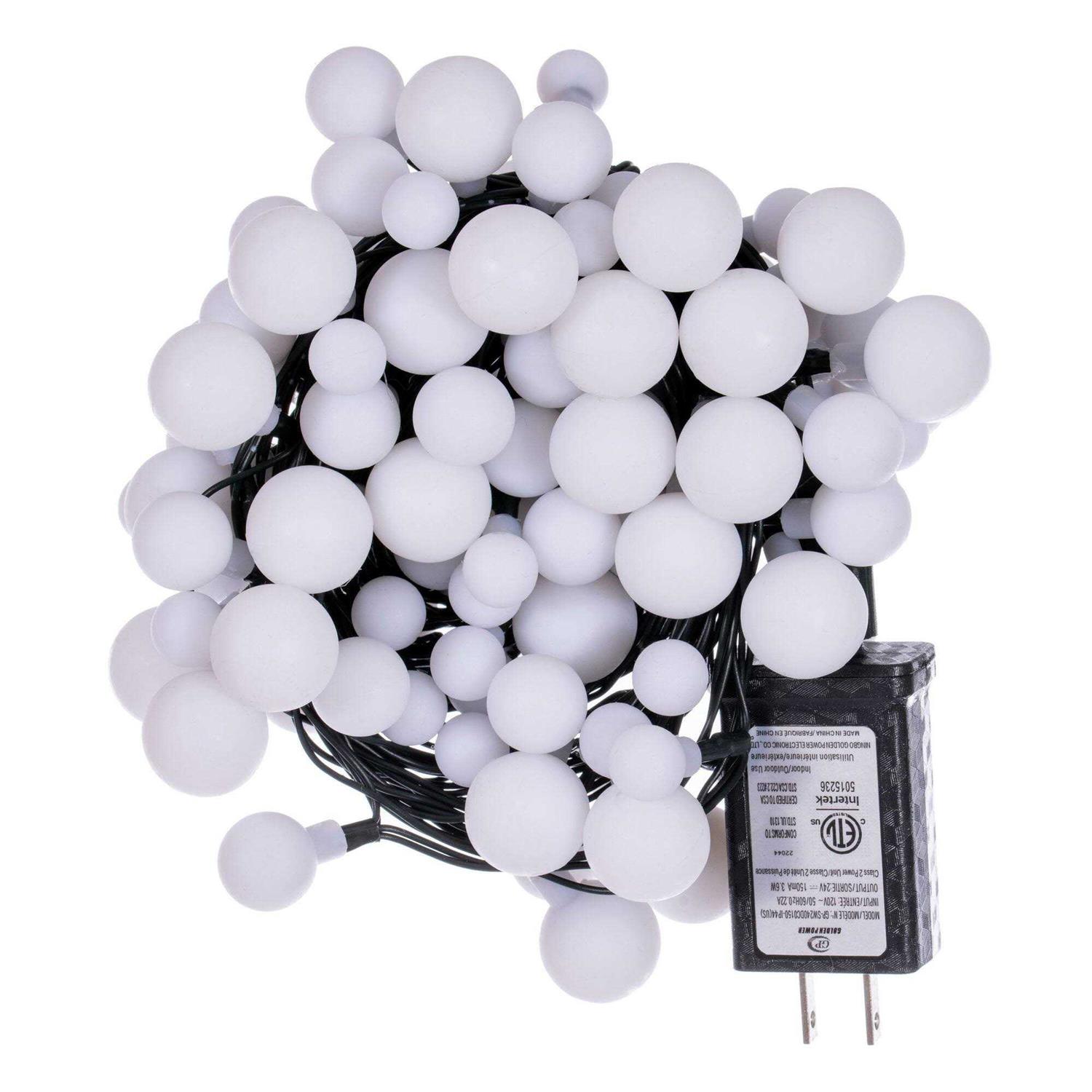 Vickerman 100 Light Warm White LED Indoor/Outdoor Three Size Cherry Light Set X22G311 - Image 5