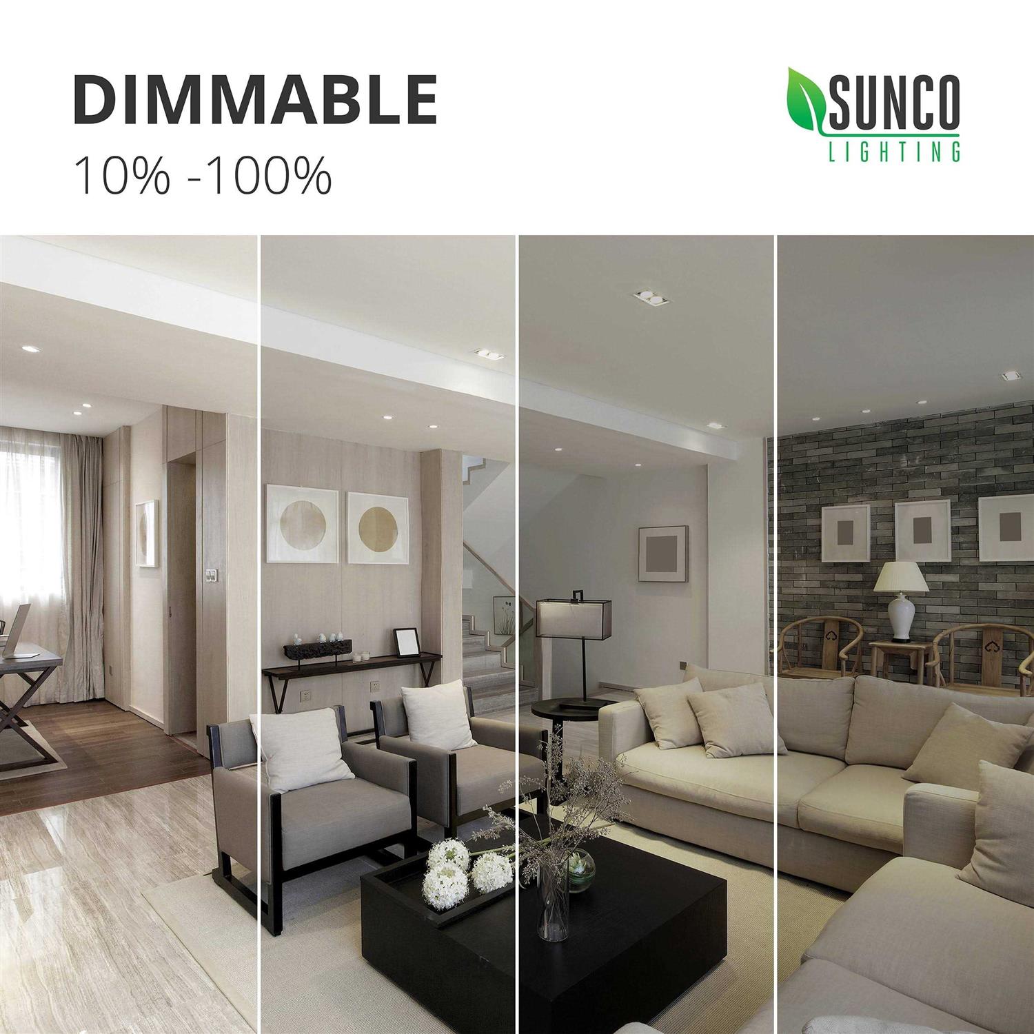 Sunco Lighting 4 Inch LED Can Lights Retrofit Recessed Lighting - Image 2