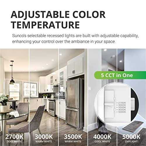 Sunco Lighting 4 Inch LED Can Lights Retrofit Recessed Lighting - Image 5