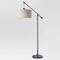 Threshold Cantilever Drop Pendant Swing Arm Floor Lamp Brown