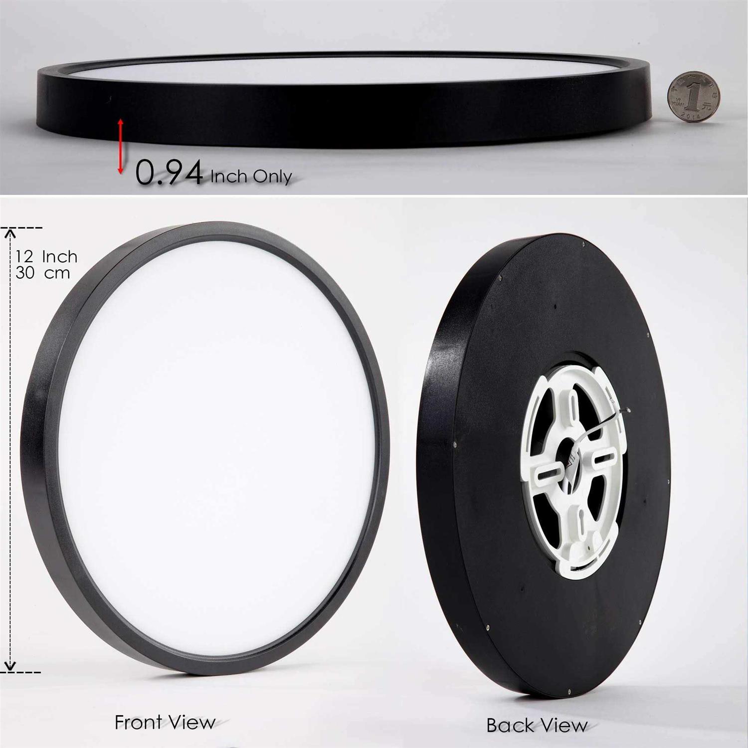 TALOYA Flush Mount 12 Inch Ceiling Light20w Surface Mount LED Light Fixture for Bedroom Kitchen3 Color Temperatures in One - Image 2