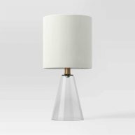 Threshold Glass Cone Mini Table Lamp Clear