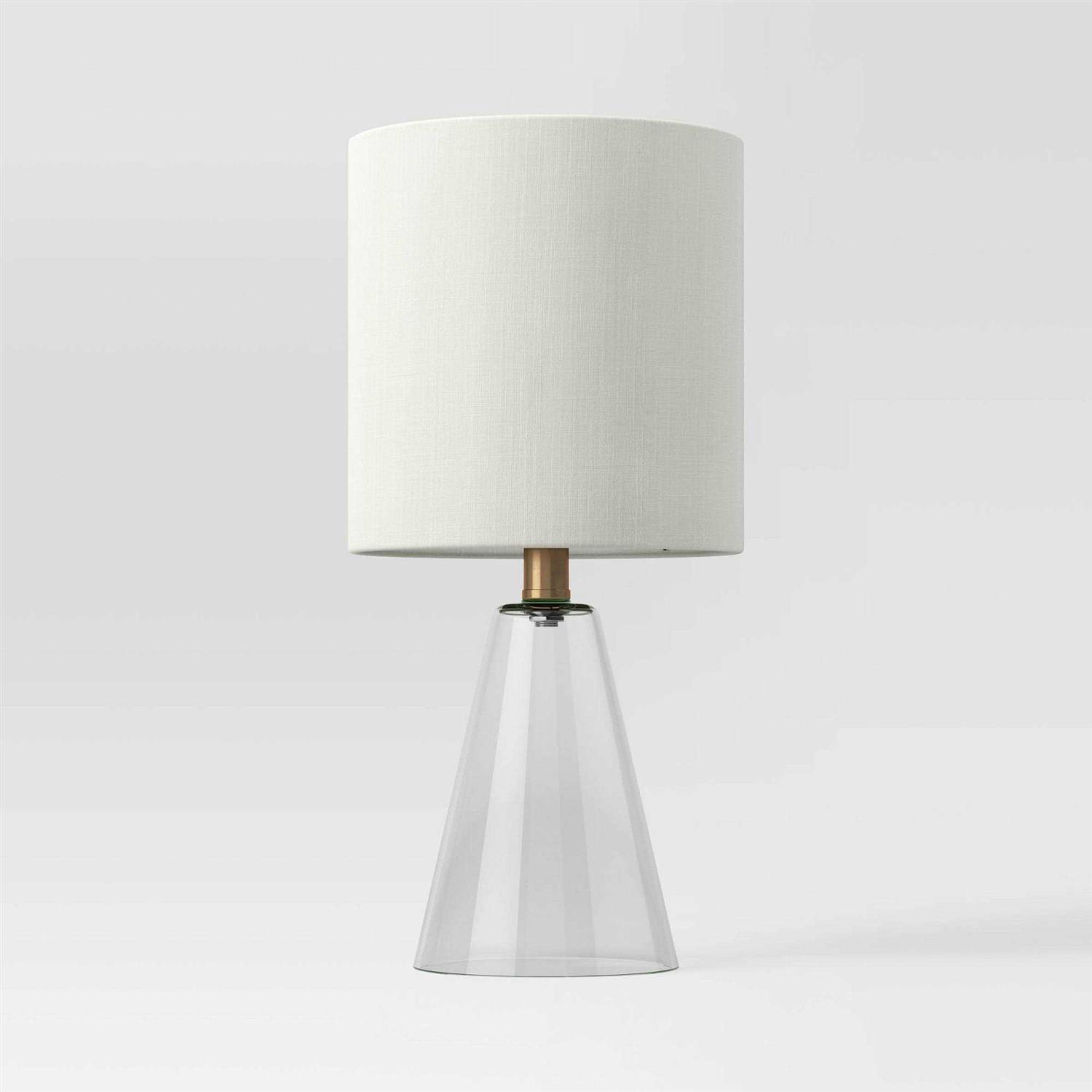 Threshold Glass Cone Mini Table Lamp Clear